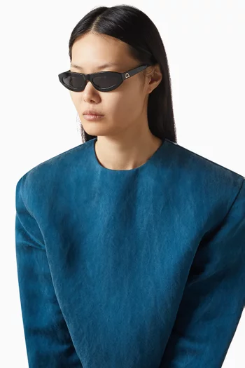 نظارة شمسية ترينيتي بتصميم عين القطة وإطار أسيتات