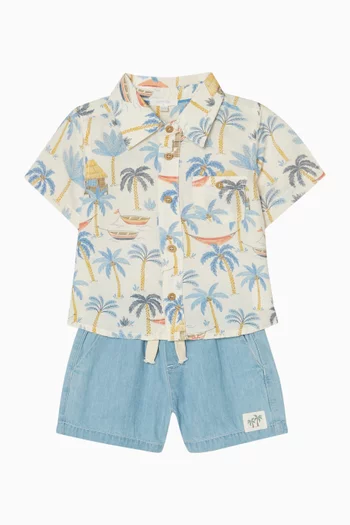 Pull On Shorts in Denim