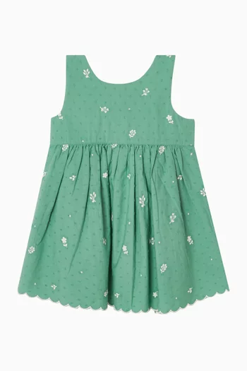 Festive Embroidered Dress in Organic Cotton