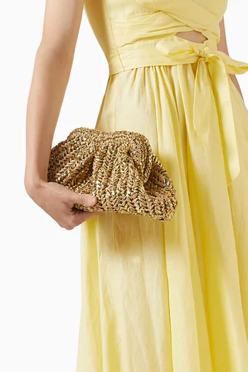 Aura Clutch in Raffia