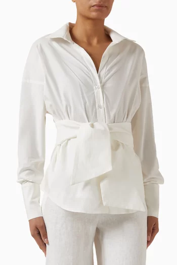 Ese Momento Bow Shirt in Cotton