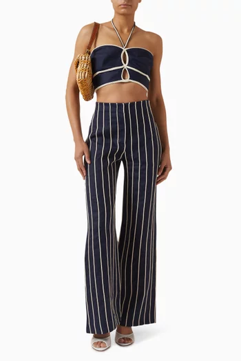 Agave Rope Crop Top in Linen