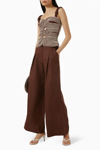 Desperte Wide-leg Pants in Linen