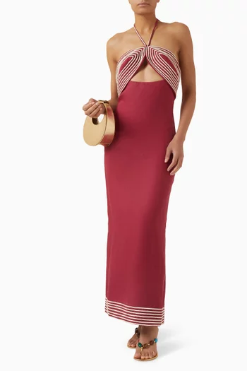 Calma Halterneck Dress in Linen