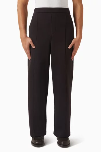 بنطال قماش سكوبا بقصة ساق مستقيمة