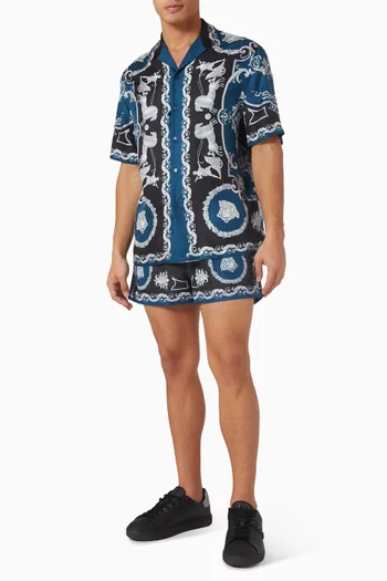 شورت سباحة ميثك بنقشة باروكية نايلون