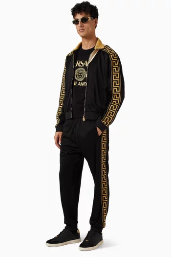 Woven Greca Band Sweatpants