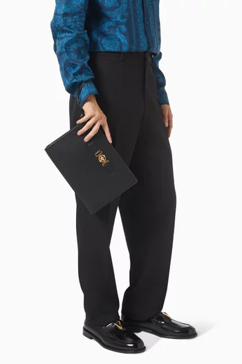 حقيبة صغيرة بشعار ميدوسا بيغي جلد ماعز