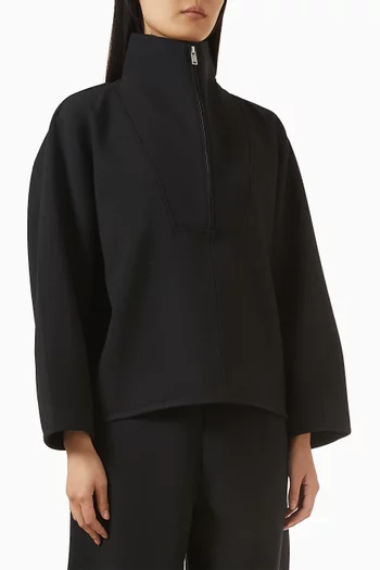 Funnel-neck Zip Top