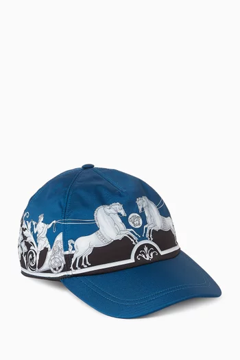 Printed Baseball Cap in Twill