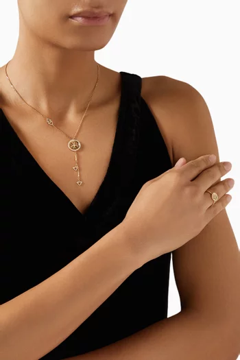 قلادة لايس أوريا مرصعة بالماس ذهب عيار 18