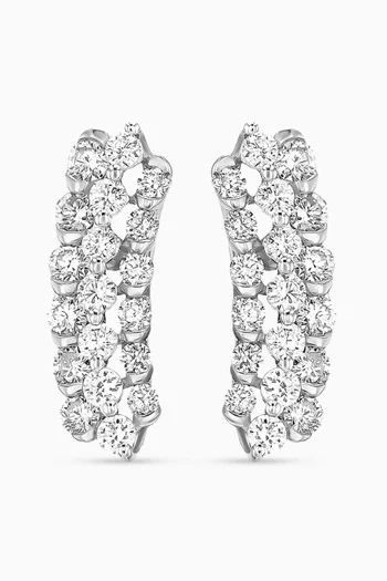 أقراط بيراميد زينيث مرصعة بالماس ذهب عيار 18