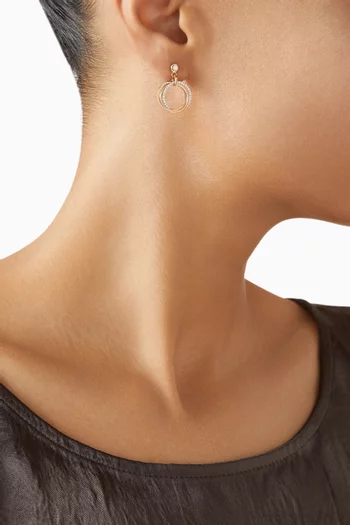 أقراط ريفولف تريو مرصعة بالماس ذهب عيار 18