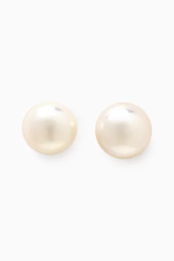 Kiku Pearl Earrings in 18kt Gold