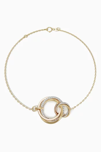 Revolve Trio Diamond Bracelet in 18kt Gold