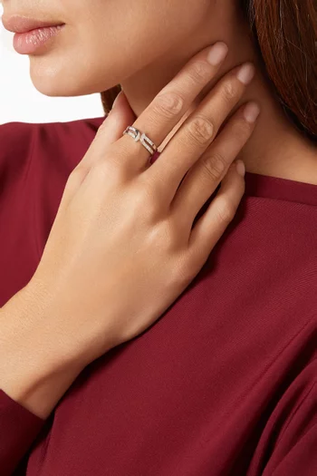 Alif Pavé Diamond Ring in 18kt White Gold