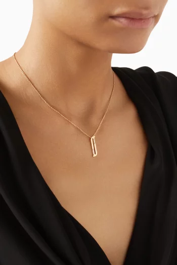 Alif Pavé Diamond Necklace in 18kt Gold