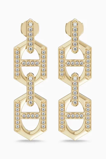Links DD Iconica Diamond Earrings in 18kt Gold