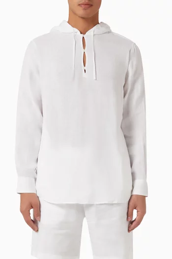 كنزة بغطاء رأس ويندرمير كتان