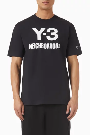 x Neighborhood NBHD Logo T-shirt in Cotton