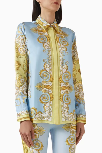 Barocco Foulard-print Shirt in Silk-twill
