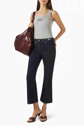 Logo Flared Jeans in Denim