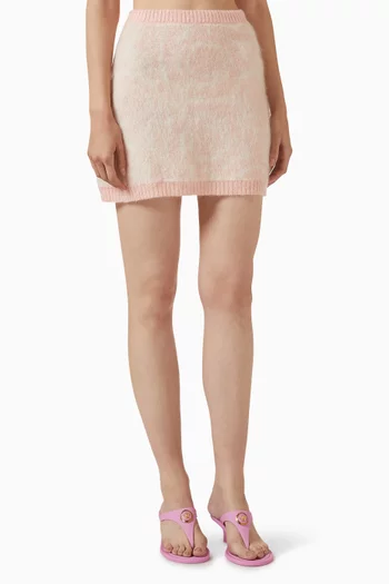 Barocco Mini Skirt in Mohair-knit