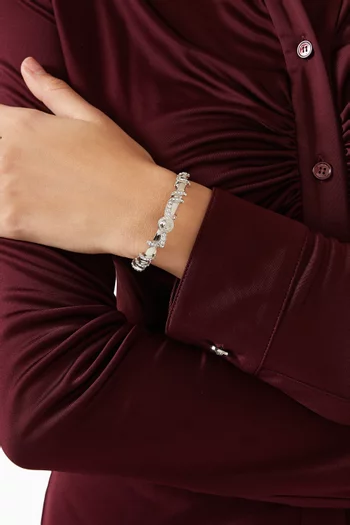 Gianni Ribbon Bracelet in Silver-tone Brass