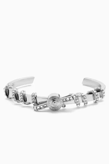 Gianni Ribbon Bracelet in Silver-tone Brass