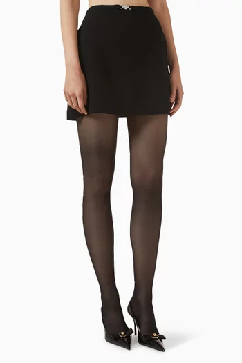 Mini Skirt in Wool-crepe