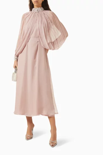 Embellished Tent Drape Dress in Chiffon