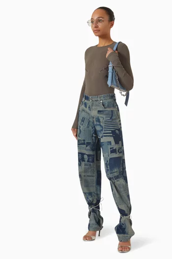 Crewneck Bodysuit in Mesh