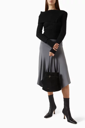 Mini Tote Du Jour Bag in Suede