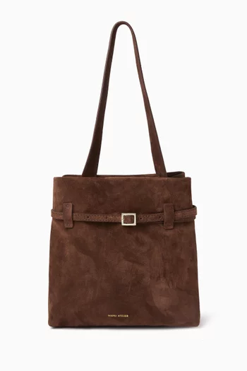 Mini Tote Du Jour Bag in Suede