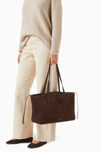 XL Du Jour Tote Bag in Suede