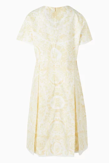 Barocco-print Maxi Dress in Cotton-poplin