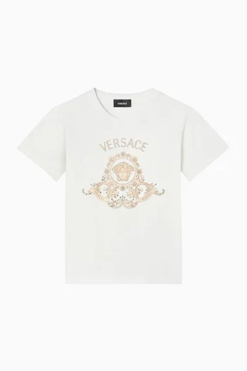 Medusa Crest-print T-shirt in Cotton-jersey
