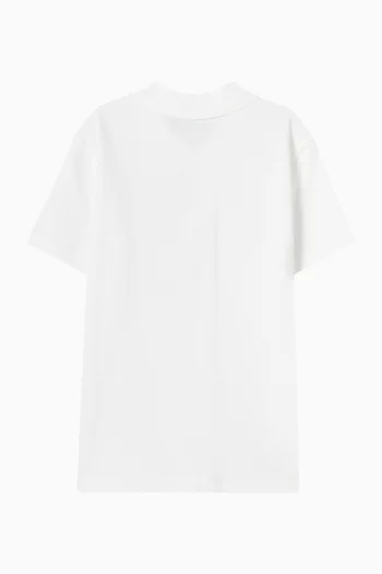 تي شيرت بولو مطرز قطن بيكيه