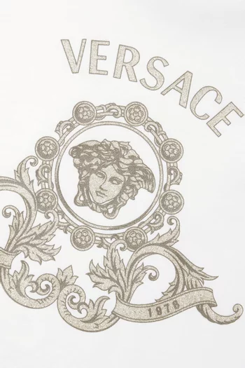 Glitter Logo-print T-shirt in Cotton-jersey