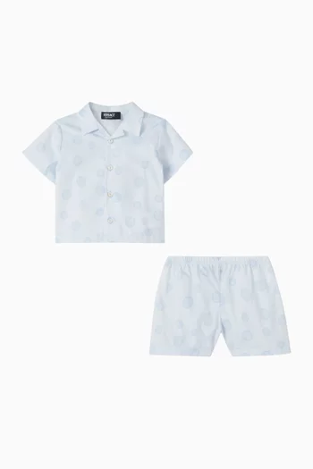 طقم قميص وبنطال بشعار ميدوسا