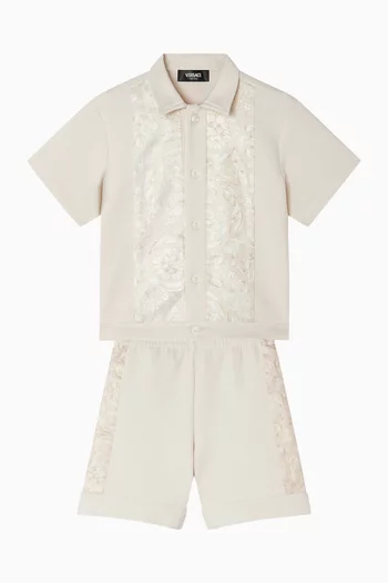 قميص مقسم لأجزاء بنقشة باروكو