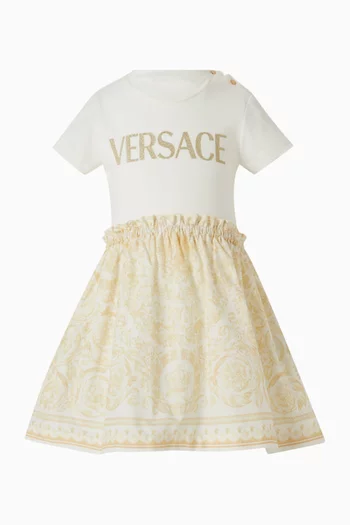 Barocco Dress in Poplin & Jersey