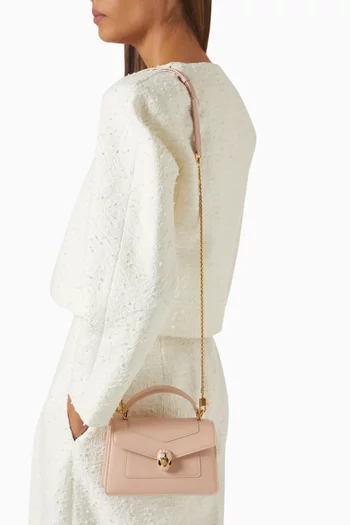 Serpenti Forever Mini Top-handle Bag in Leather