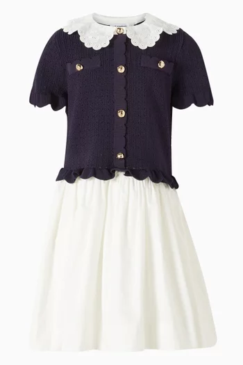 فستان بطيّات متوسط الطول نسيج فيسكوز