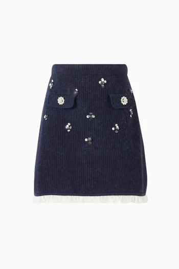 Embellished Skirt in Knit