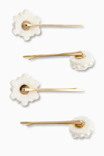 Pearl Flower Hairclips