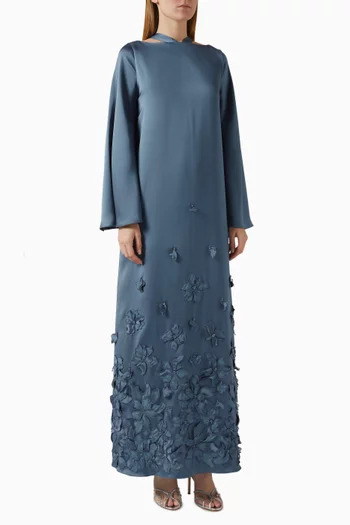 قفطان مزين بزهور بارزة