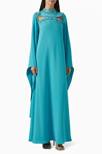 قفطان مزين بتطريزات