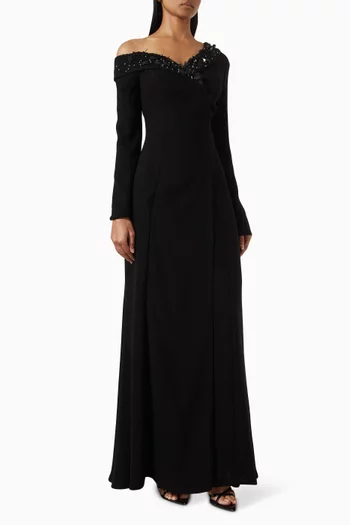 Embellished Asymmetric Dress