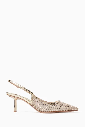 Gilda 60 Slingback Pumps in Satin Mesh